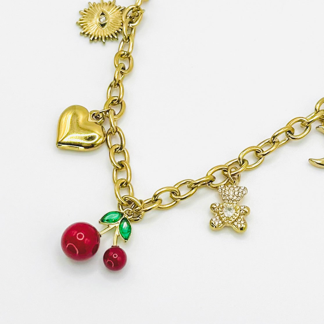 Cherry Moonlight Charm Necklace