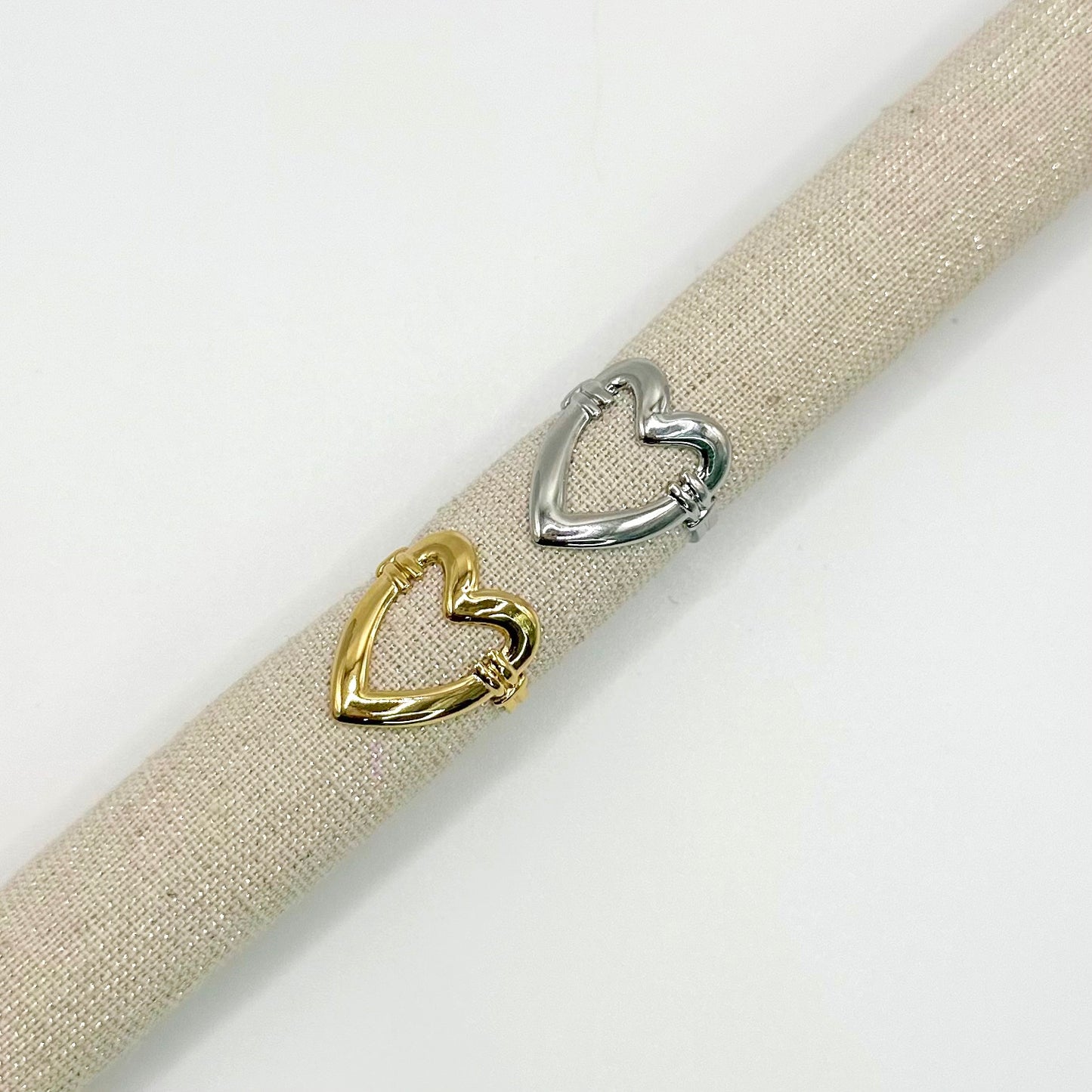 Heart Ring Stainless Steel Gold Adjustable