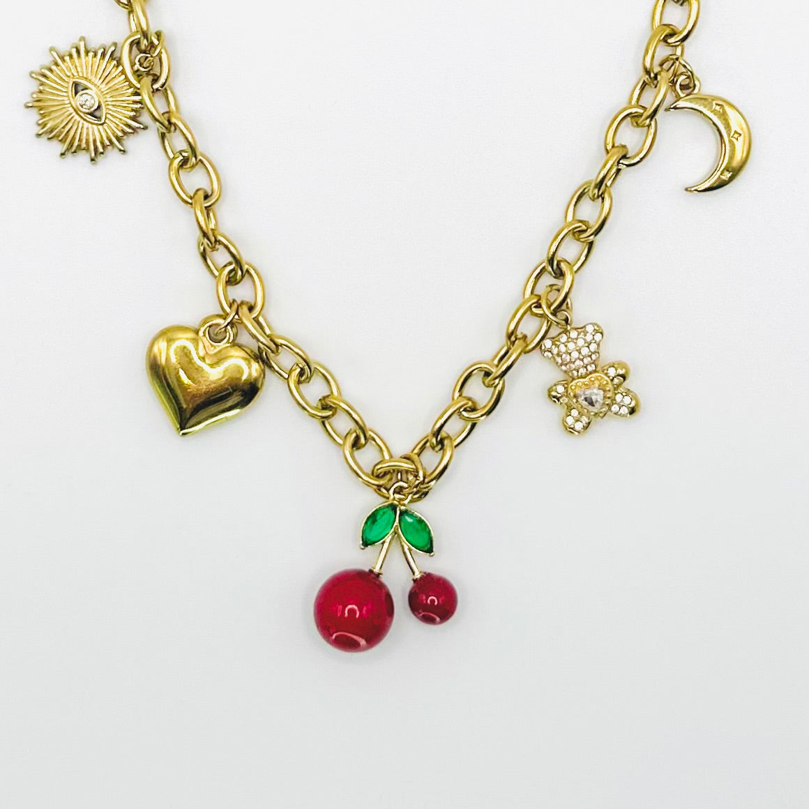 Cherry Moonlight Charm Necklace