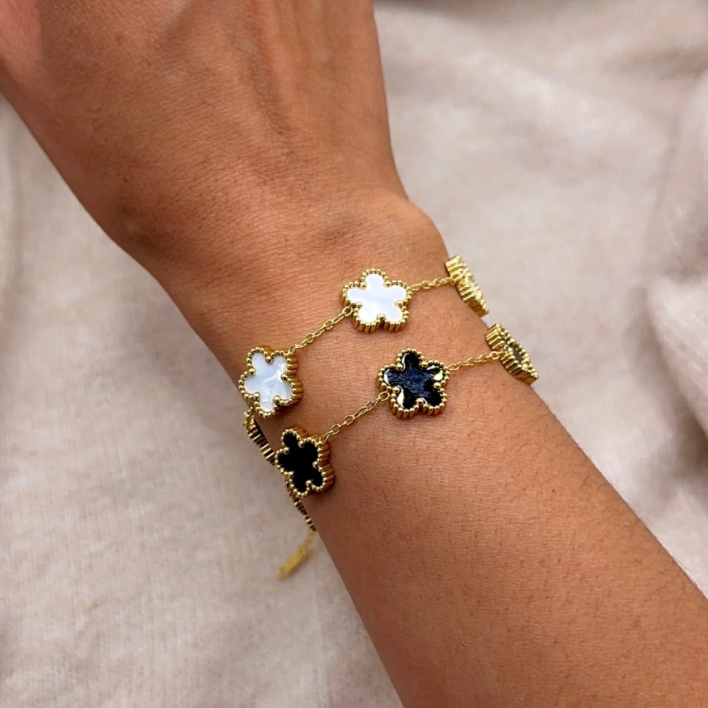 Clovers Bracelet White