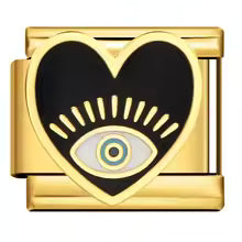 Heart with eye gold (2 colors)