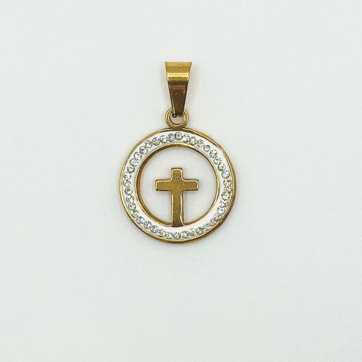Cross Medallion Amulet Coin Pendant