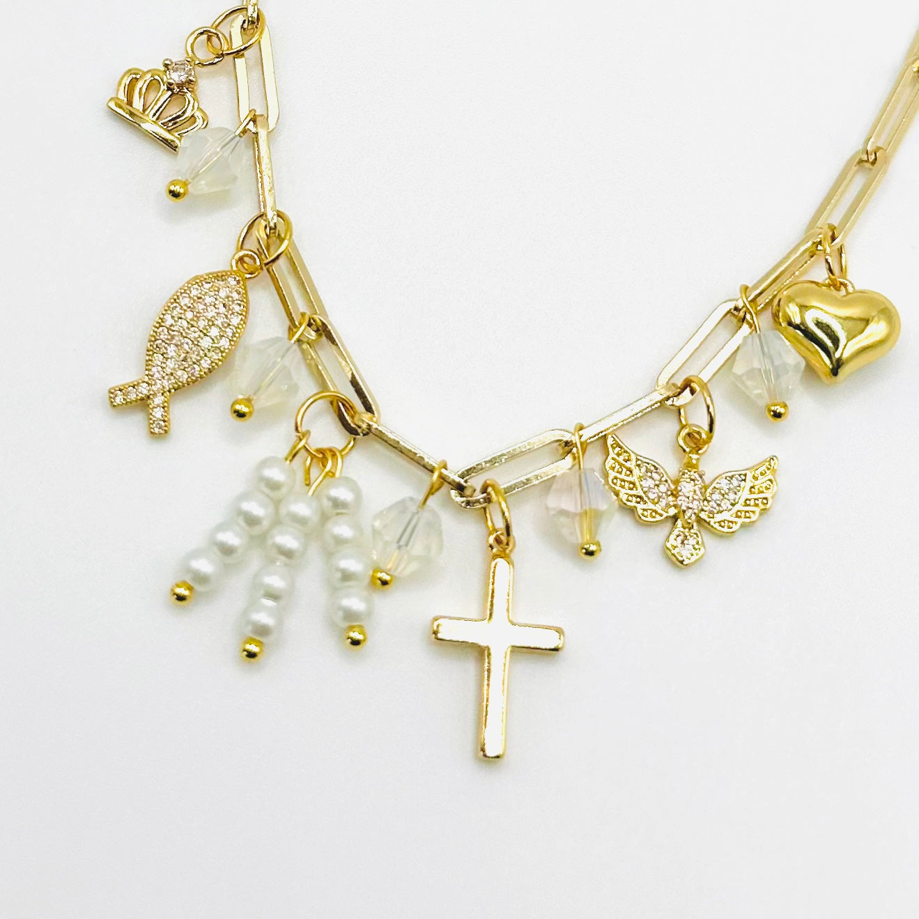 The story of Jesus Gold Filled Charm Necklace