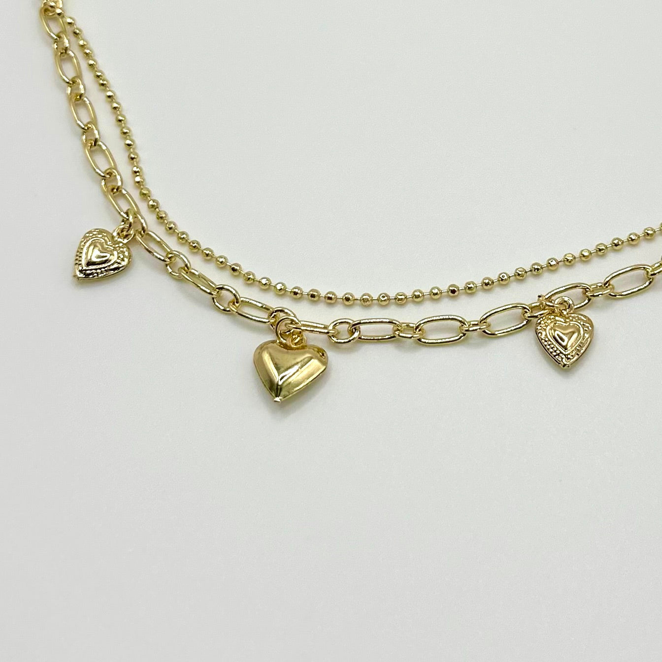 Noah Heart Charm Bracelet Gold Filled