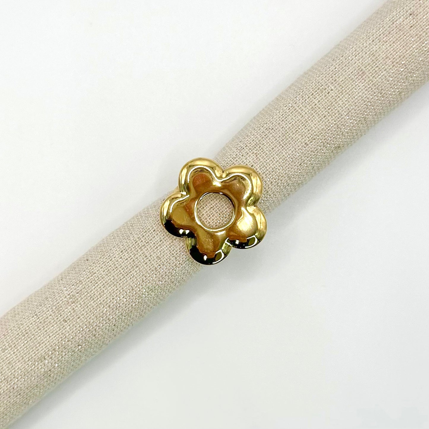 Flower Ring Stainless Steel Adjustable