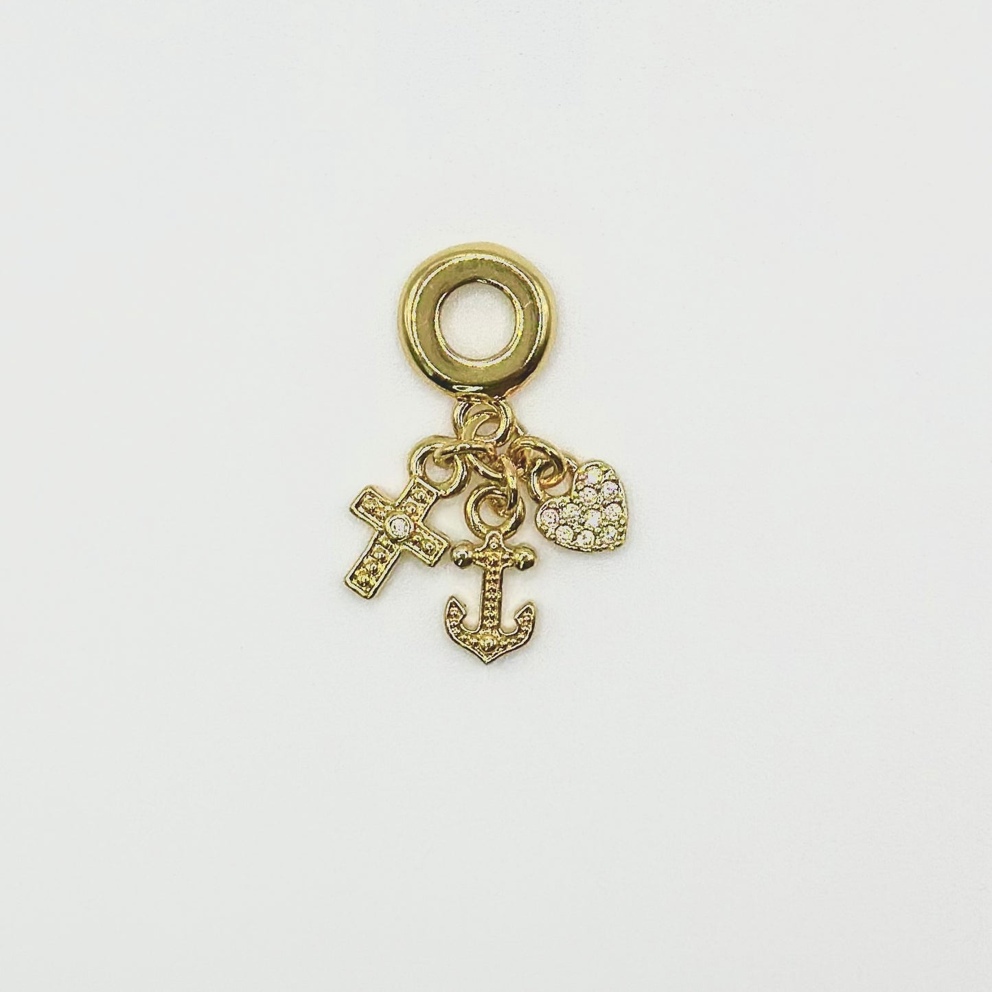 Cross, Anchor & Heart Symbolic Charms Pendants