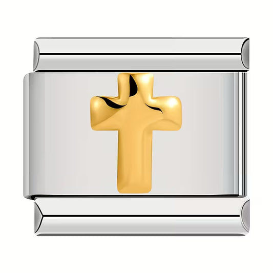 Cross gold and silver