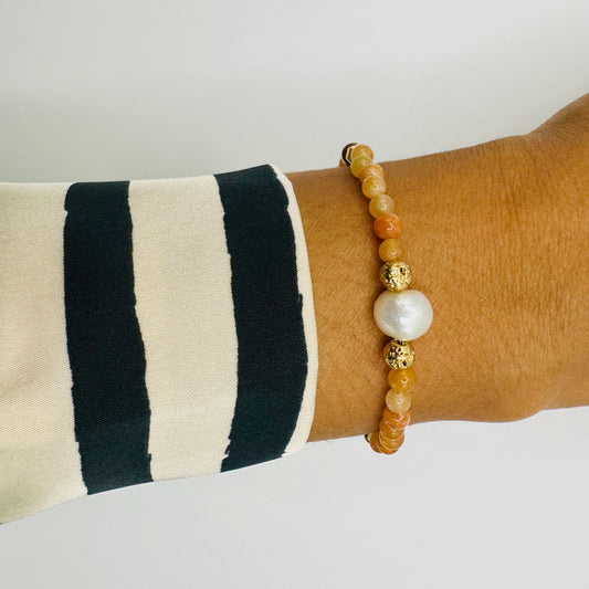 Esther Bracelet Lava Beads