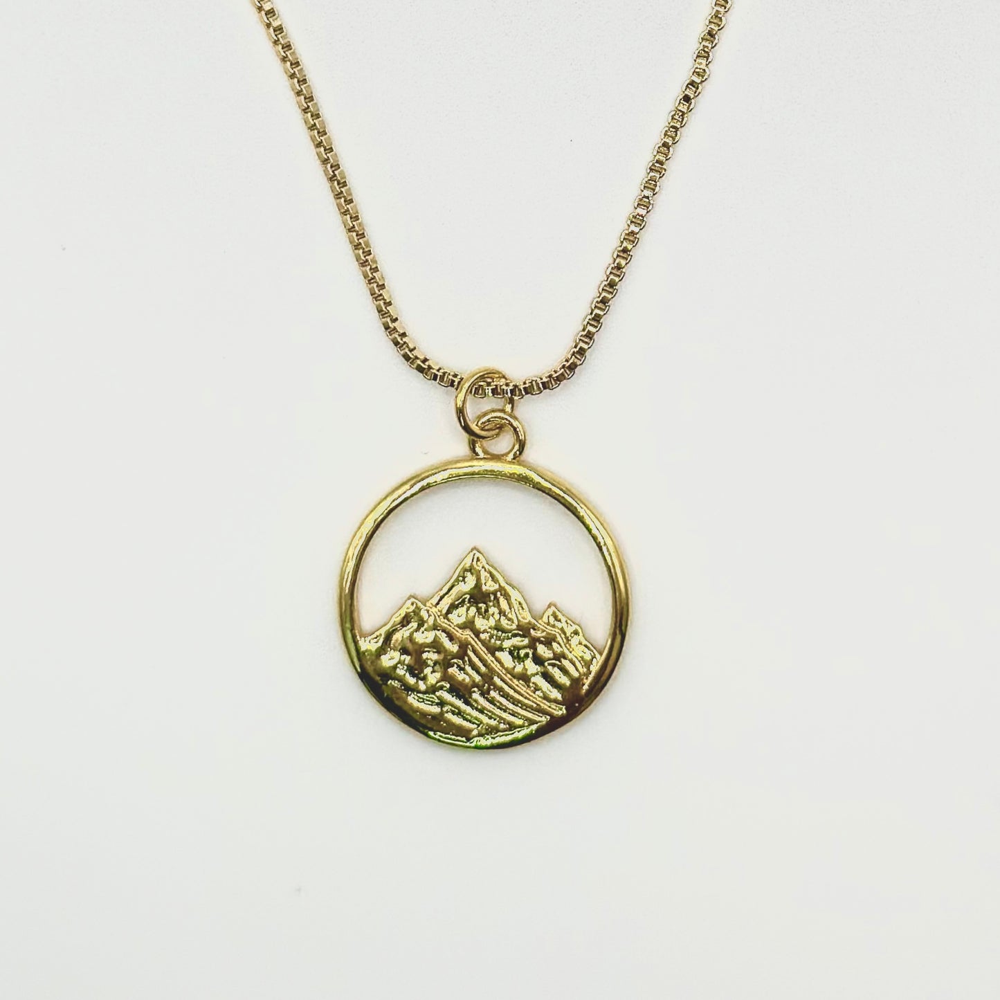 Mountain Amulet Medallion Coin Pendant