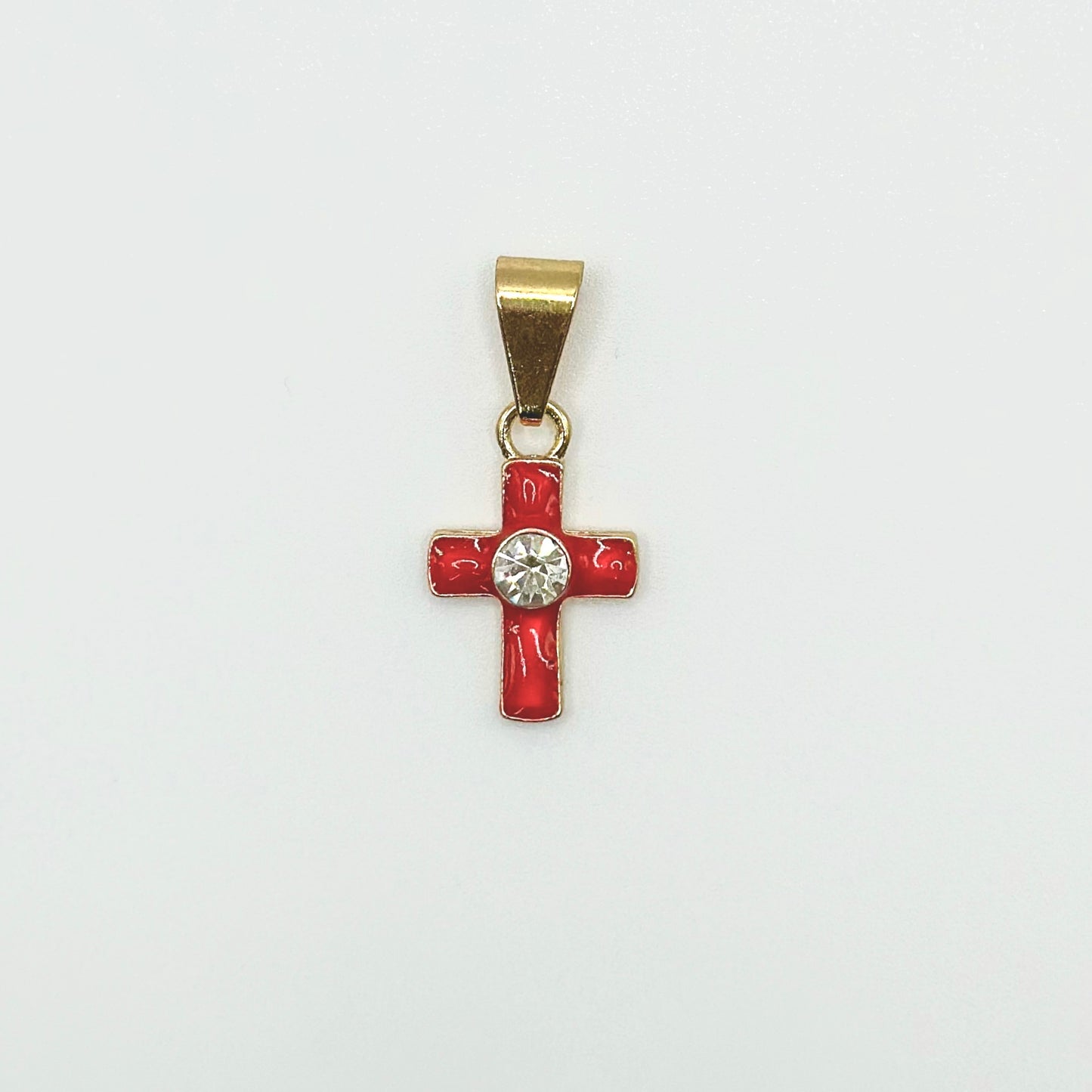 Red Cross Amulet Medallion Coin Pendant